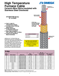 Thumbnail of document Data Sheet - HTCM-1NI-610S Furnace Cable, Steel Braided, Nextel/Silica Insulation